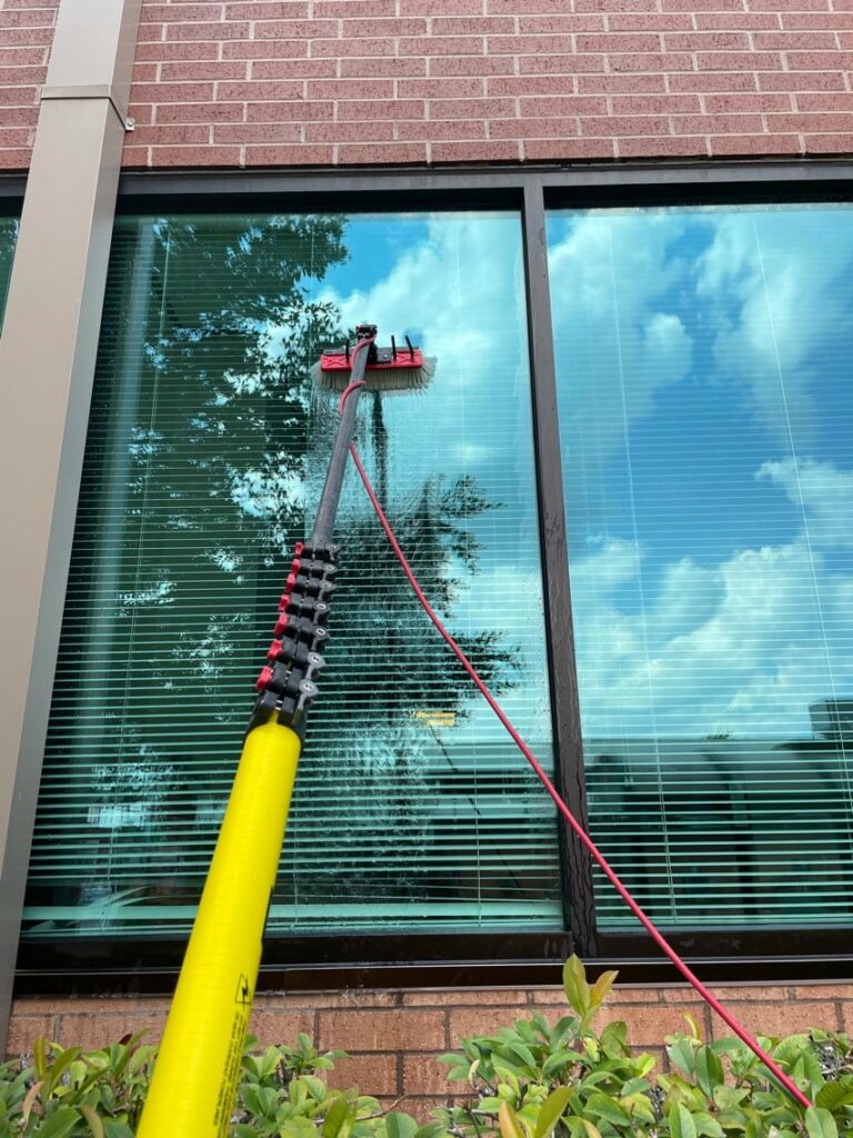 Exterior Window Cleaning Process